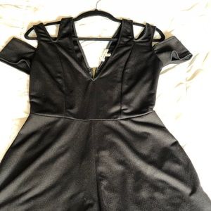 NWOT black zip up romper